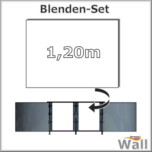 Germany-Pools Wall Blende C Tiefe 1,20 m Edition Alpha Weiß