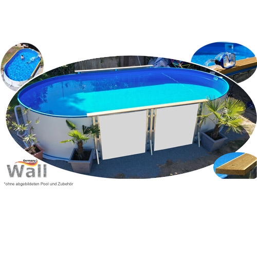 Ovalpool freistehend 6,00 x 3,20 m Germany-Pools Wall