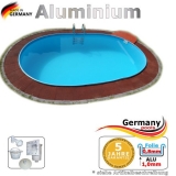 Alu Pool 4,50 x 3,00 x 1,25 m Alu Ovalpool