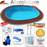 Alu Schwimmbecken 7,0 x 3,5 x 1,25 Komplettset