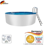 Aluwand Schwimmbad 3,50 x 1,50 m Aluminium Rundpool