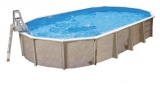 Aufstellpool 9,75 x 4,9 x 1,32 m Center Pool oval freistehend
