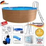 Holzpool 420 x 120 cm Set