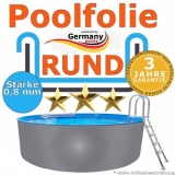 Poolfolie 2,5 x 1,2 m x 0,8 rund bis 1,5 m