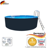 Stahl-Pool 3,2 x 1,25 m Anthrazit