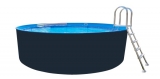 Stahl-Pool 4,0 x 1,25 m Anthrazit
