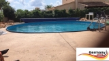 Edelstahlpool 500 x 125 cm Komplettset