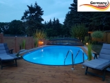 Ovalpool Braun 600 x 320 x 125 cm