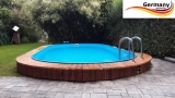 Ovalpool Braun 740 x 350 x 125 cm