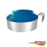 Aluminium-Achtformpool 4,70 x 3,00 x 1,25 m Komplettset